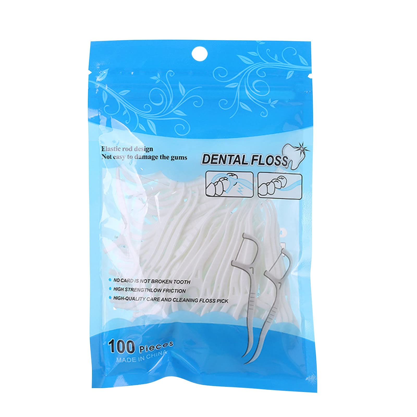 **Romoty Dental Floss Picks - 50 Count Floss Sticks for Teeth Cleaning, Gentle Elastic Rod Design to Protect Gums | Perfect for Travel, Home & Office Use**