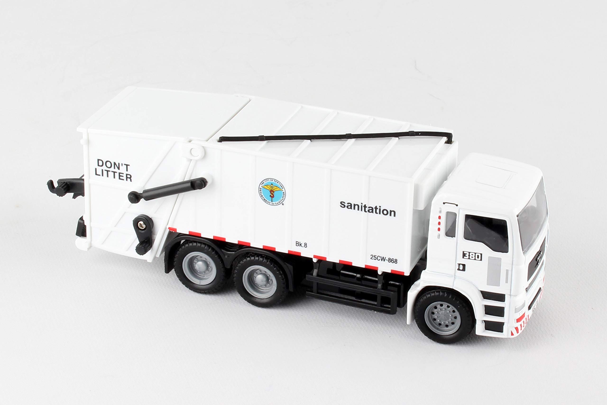 Daron New York City Sanitation Department Garbage Truck Toy - Small Diecast Model for Kids & Collectors - Perfect for Playtime, Display, and Educational Scenes