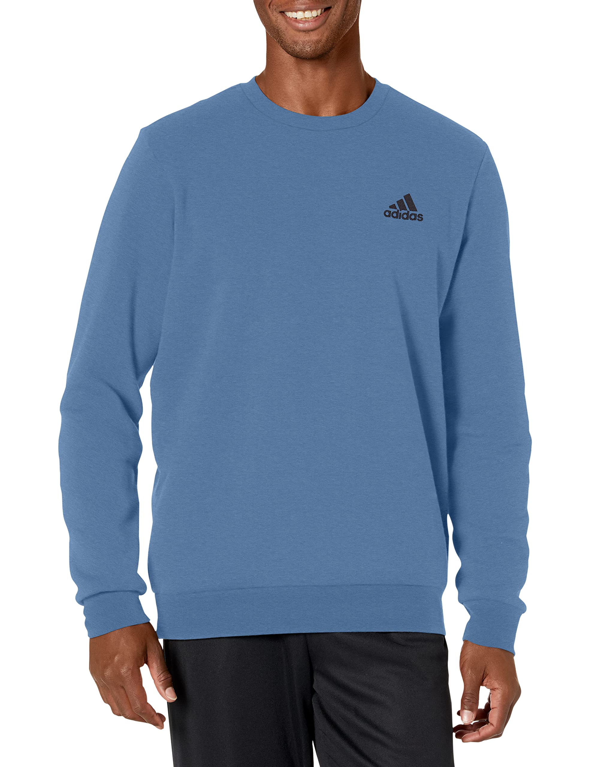 adidas Men's Essentials Fleece Sweatshirt - Soft Cotton Pullover Hoodie for Casual Wear, Gym & Outdoor Activities