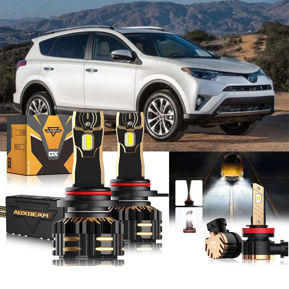 2016-2018 Toyota RAV4 9012 LED Headlight Bulbs Kit - Super Bright 6000K White Light, Plug and Play Replacement - Perfect for Night Driving and Off-Road Adventures