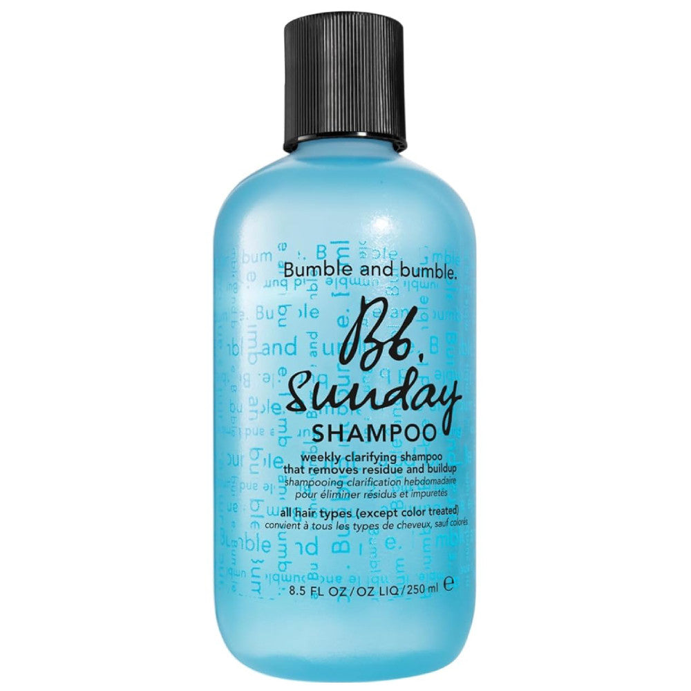 Bumble and Bumble Sunday Shampoo 8.5 oz - Clarifying Shampoo for Deep Cleansing & Detox - Perfect for Weekly Hair Reset & Scalp Refresh - Great for Post-Workout, Travel, and Product Buildup Removal