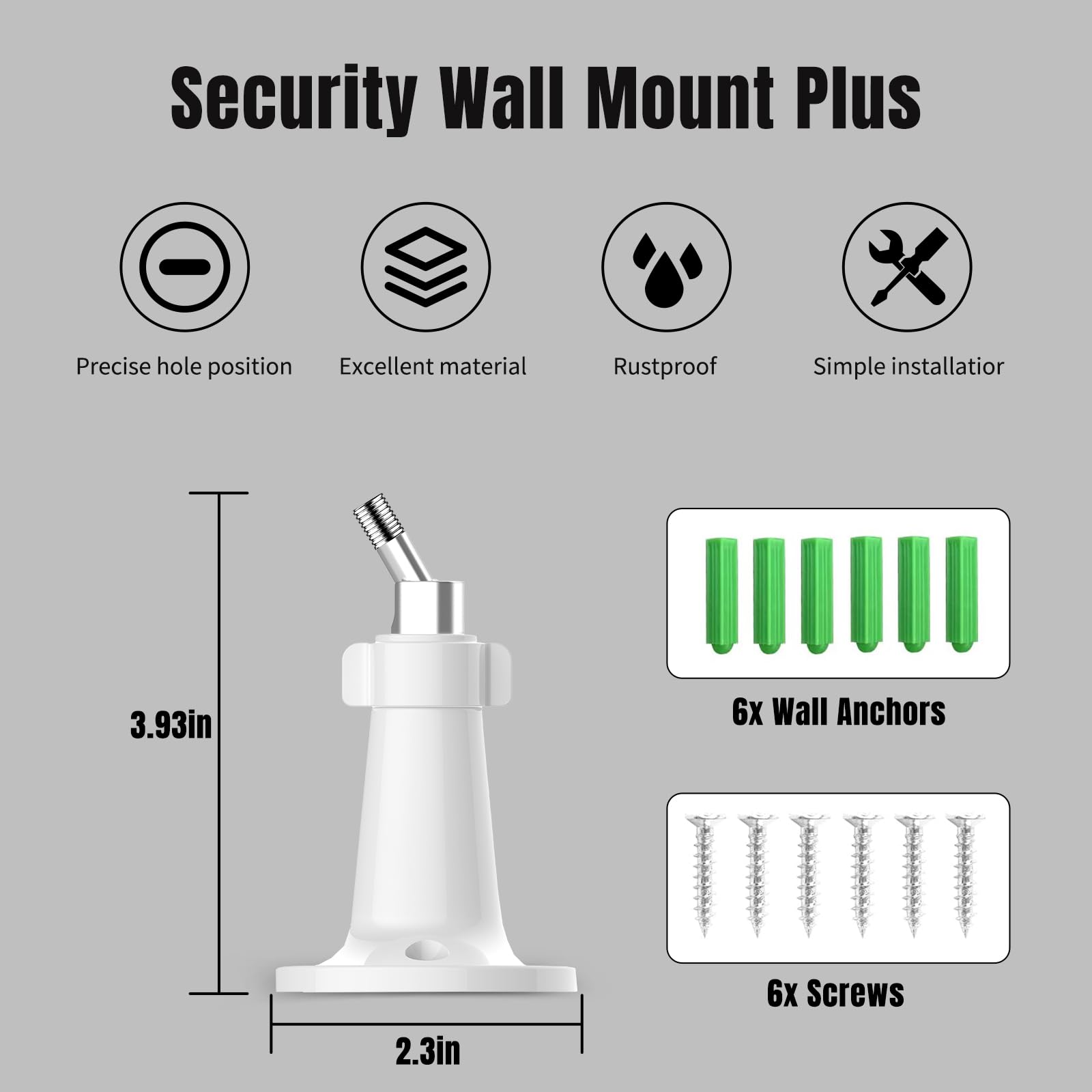 2 Pack Outdoor Camera Mount - Compatible with Arlo, Arlo Pro, Arlo Pro 2 & Wyze Cam Pan - 360° Adjustable Rotatable Security Wall Mount Bracket - Perfect for Home Security, Garage Monitoring & Backyard Surveillance