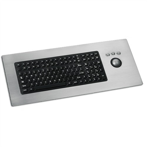 iKey Industrial Keyboard PM 2000 TB - Rugged Panel Mount Keyboard with Trackball for Harsh Environments | Ideal for Manufacturing, Medical & Military Use