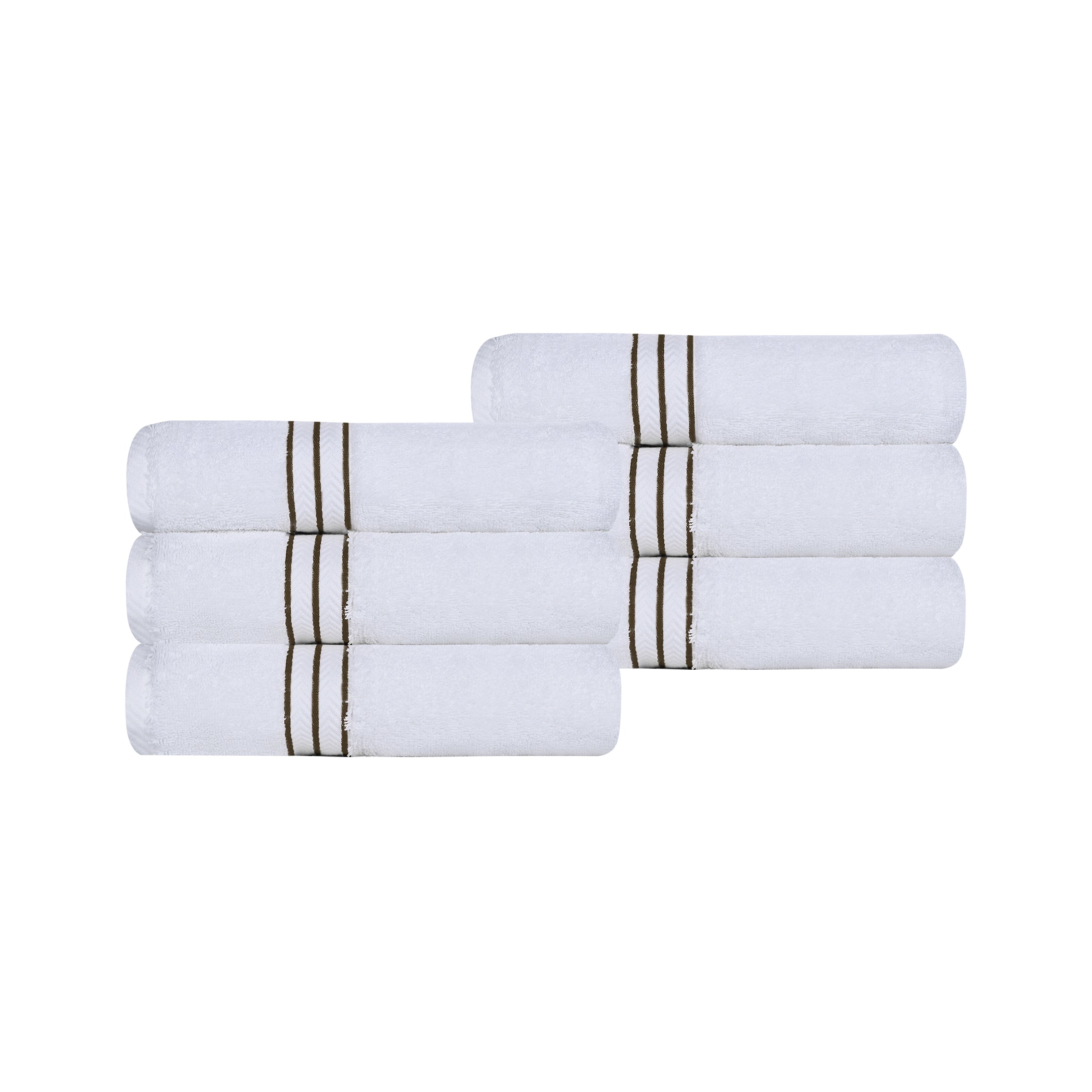 Premium 6-Piece Turkish Cotton Hand Towel Set - Ultra Soft, Highly Absorbent Bath & Kitchen Towels for Spa, Guest Bathroom & Luxury Home Use