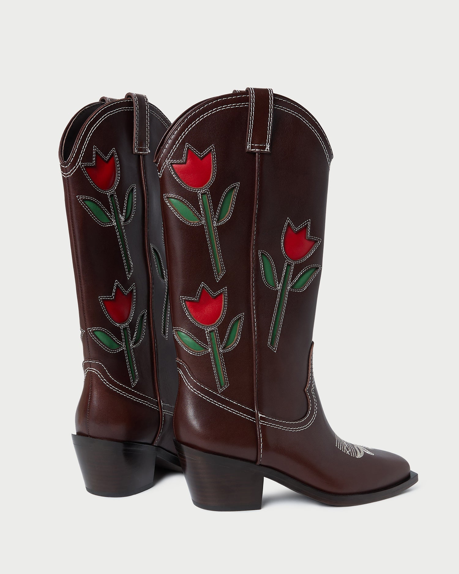 Wilder Espresso Tulip Leather Boots for Women - Stylish Ankle Boots with Block Heel - Perfect for Fall, Winter & Office Wear