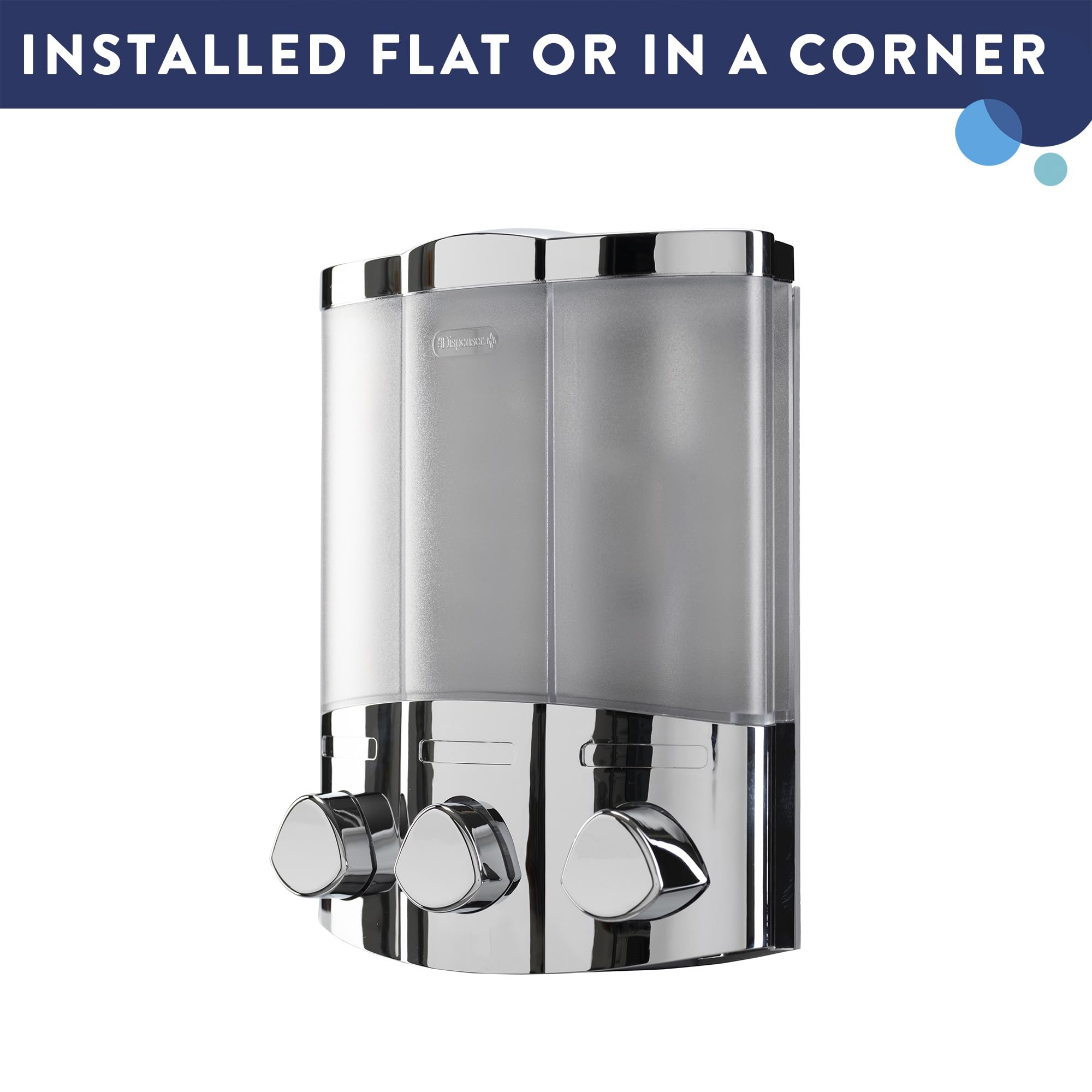 Croydex Euro Soap Dispenser Trio Set - Chrome Finish Bathroom Soap Dispenser for Kitchen, Bath, and Guest Room Decor