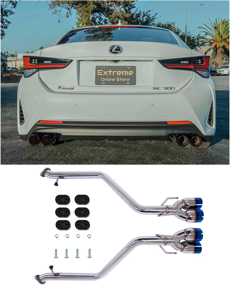 Lexus RC200t RC300 RC350 Stainless Steel Muffler Axle Back Exhaust System (2015-Present) - 3.5