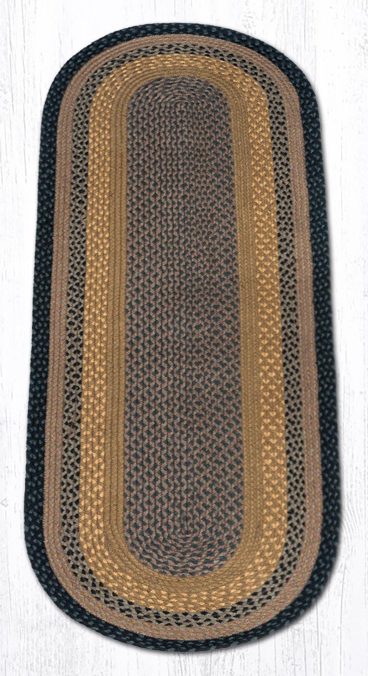 Premium Earth Rugs Rug - 2 x 6 Feet, Soft & Durable, Brown/Black/Charcoal - Perfect for Living Room, Bedroom & Office Decor