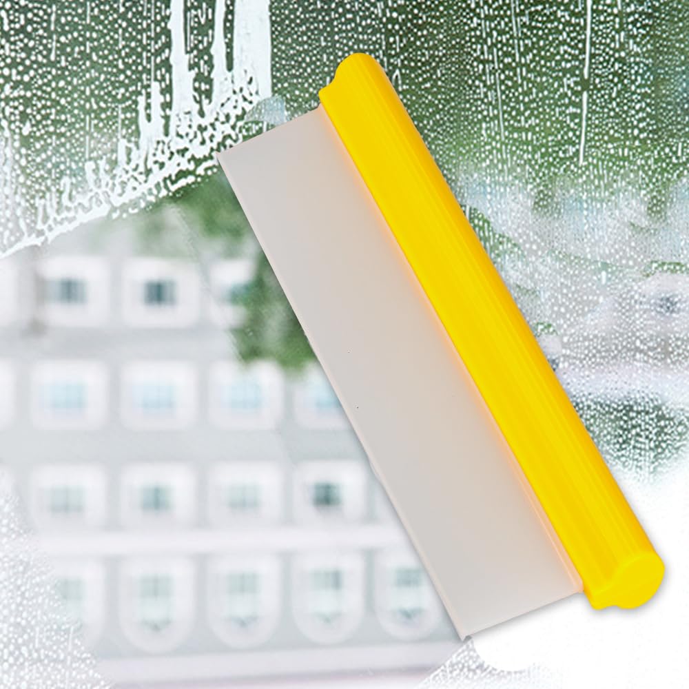 12 Inch Silicone Car Squeegee - Flexible T-Bar Water Blade for Car Drying, Windshield, Glass, Window & Mirror Cleaning - Perfect for Automotive Detailing & Bathroom Use
