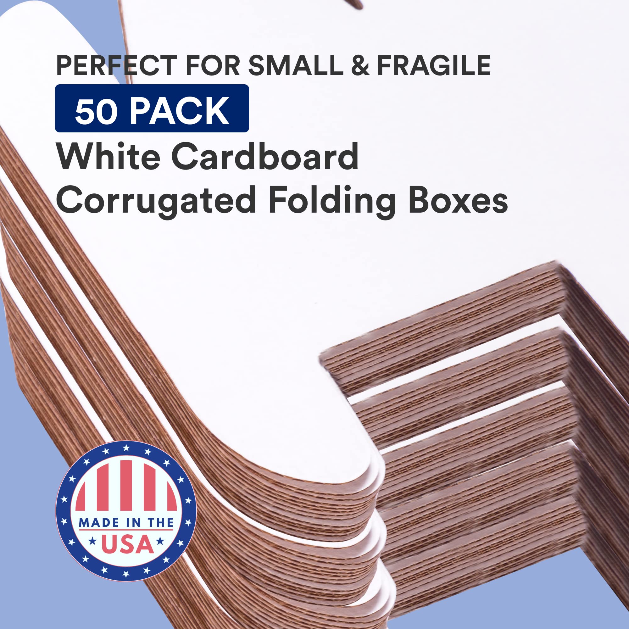 BOX USA Small Shipping Boxes 23x13x2.5 Inches - 50 Pack Corrugated Cardboard Boxes for Shipping, Packing, Moving & Storage | Durable, Foldable, Crush-Proof | Perfect for Ecommerce, Home Office & Warehouse Organization