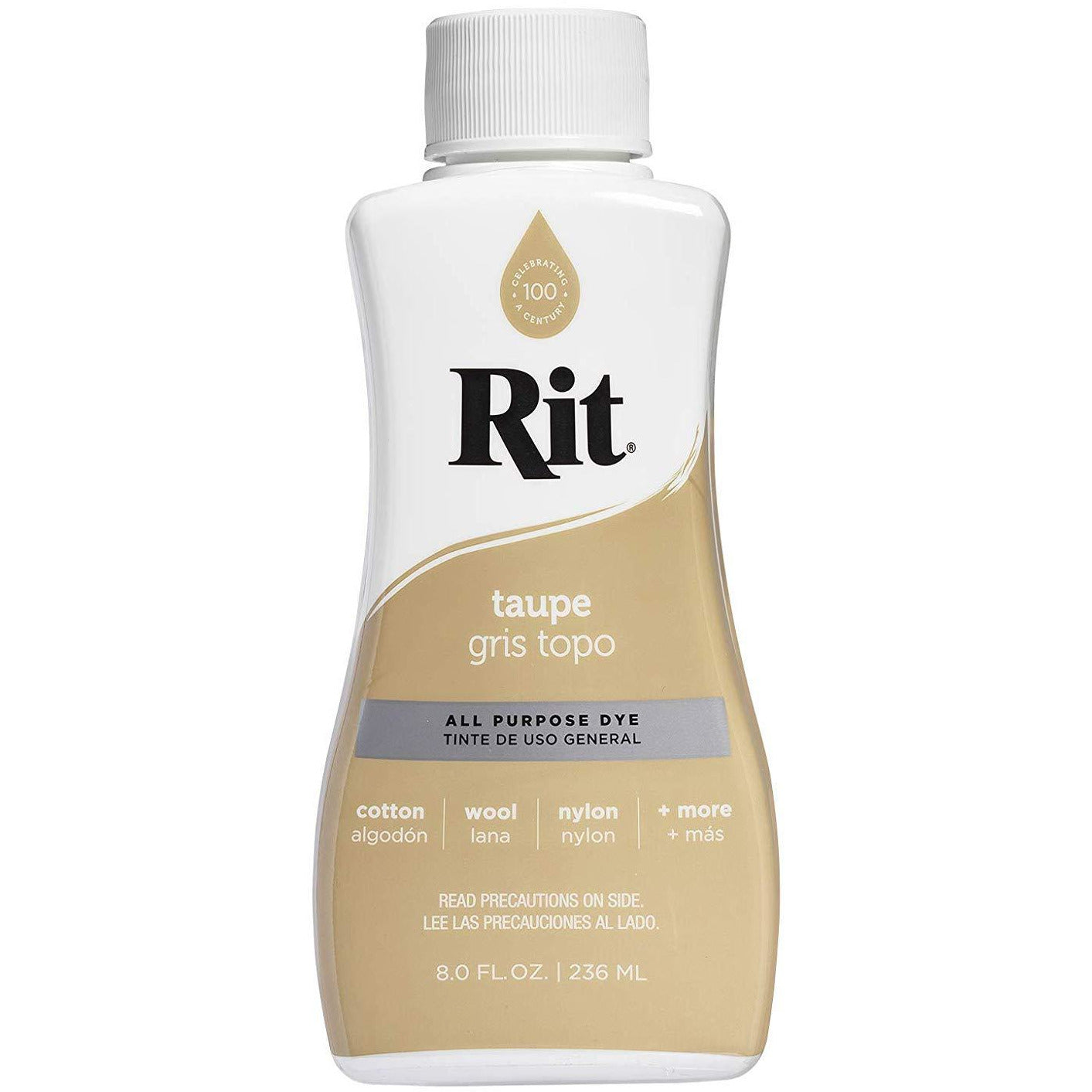 RIT All-Purpose Liquid Fabric Dye - 8 Fl. Oz (237ml) for Clothes, Shoes & Home Decor - Perfect for DIY Projects, Tie-Dye & Fabric Restoration