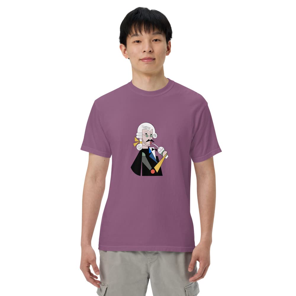 Funny Mozart Graphic T-Shirt for Men - Vintage Washed Cotton Casual Tee - Unique Gift for Husband, Boyfriend - Perfect for Music Lovers & Concert Goers