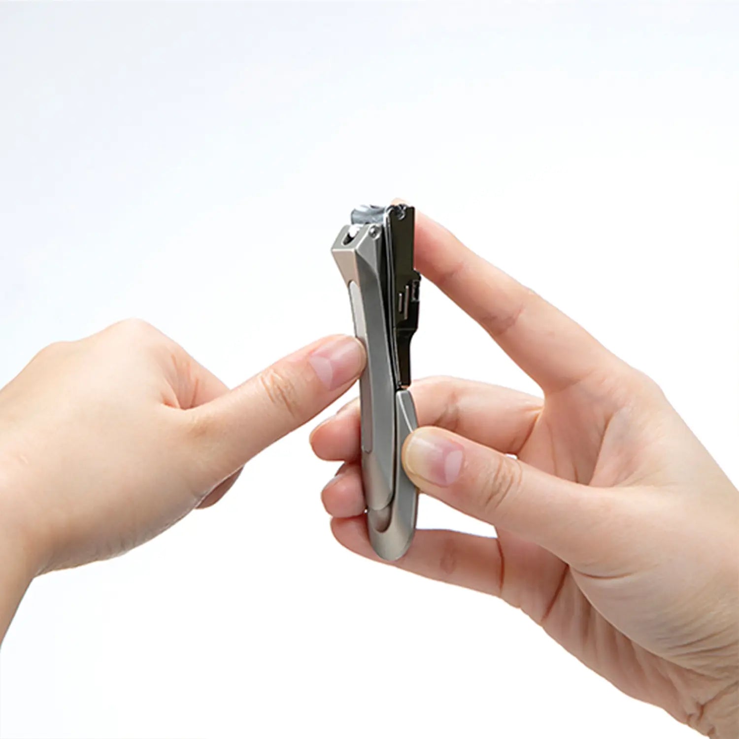 Premium Stainless Steel Nail Clippers with Metal Catcher - Green Bell Takuminowaza Professional Grooming Tool for Home, Travel & Salon Use
