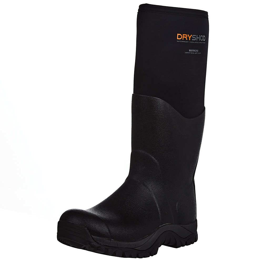 Dryshod Men's Waymore Waterproof Rain Boots - Mid Calf Casual Boots for Outdoor & Work - Black | Perfect for Hiking, Gardening & Wet Weather