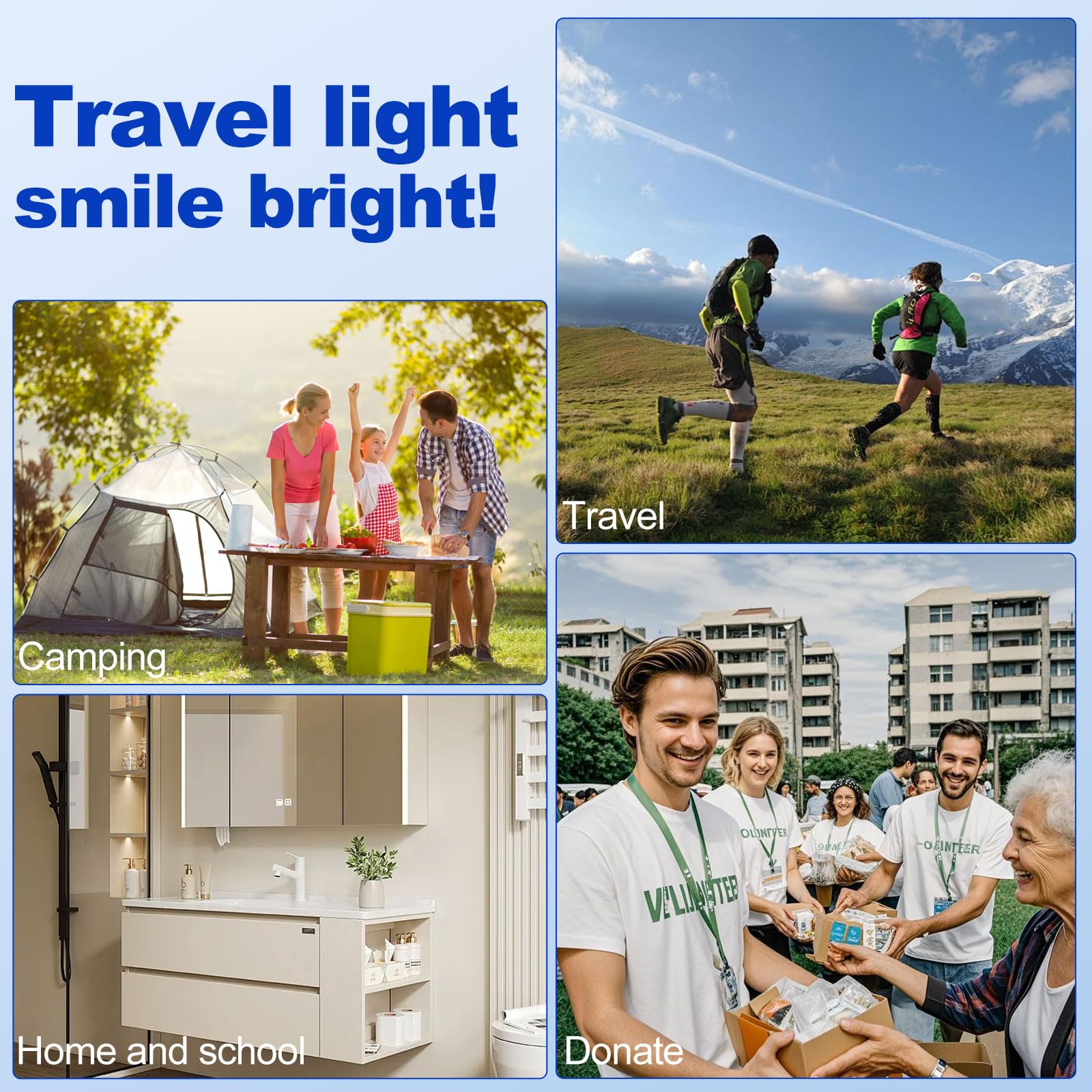 Eco-Friendly Disposable Toothbrushes with Pre-Pasted Toothpaste - 500 Pack (5 Vibrant Colors) - Perfect for Travel, Camping, Offices & Emergency Kits
