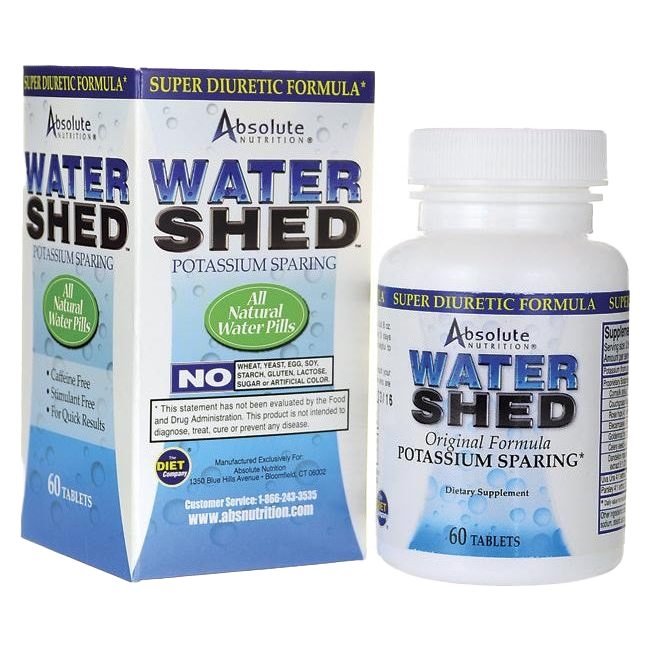 Absolute Nutrition Watershed Water Retention Support Supplement - 60 Tablets for Fluid Balance & Bloating Relief | Ideal for Fitness, Travel & Daily Wellness