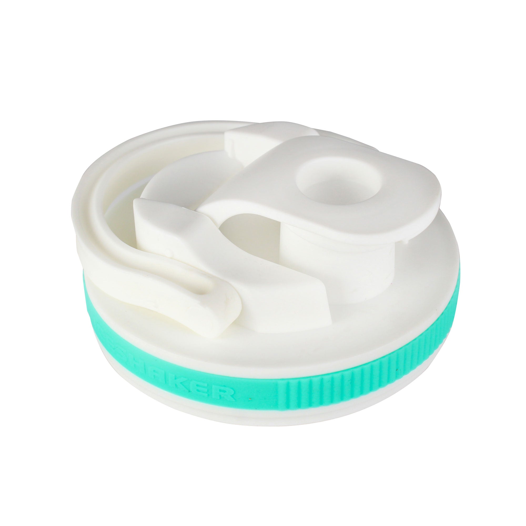White Lid with Mint Band