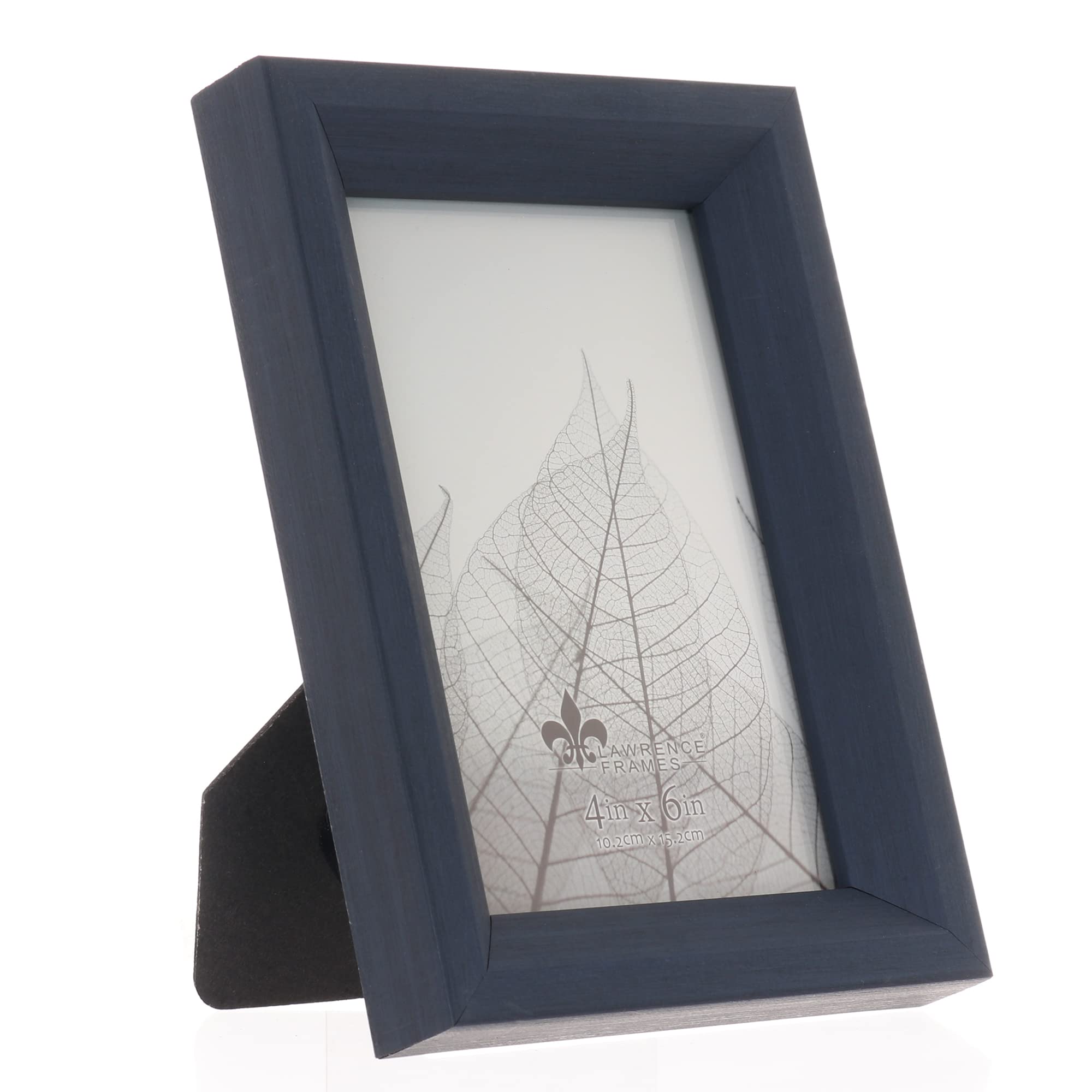 4x6 Navy Blue Picture Frame - Premium Bradley Photo Frame for Wall or Tabletop Display - Perfect for Home, Office, and Gift Giving