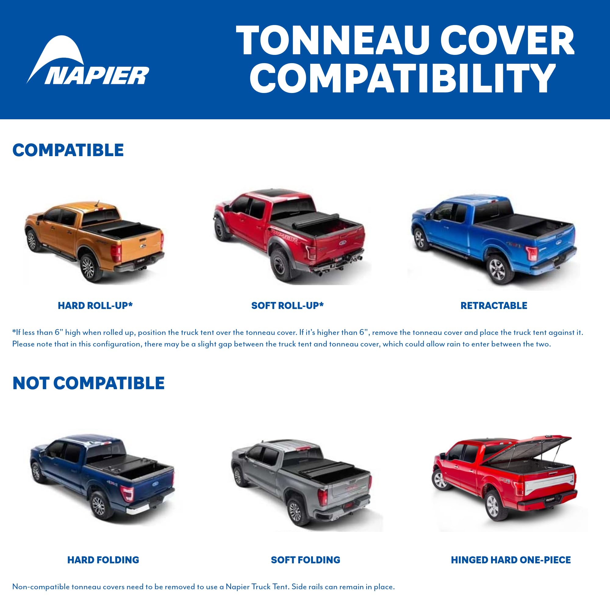 **Napier Sportz Truck Bed Camping Tent - Waterproof 2-Person Tent for Pickup Trucks - Easy Setup in 15 Minutes - Compact Storage Bag - Durable Shelter for Camping & Outdoor Adventures - Spacious & Secure Truck Accessories - Perfect for Road Trips, Tailgating & Off-Grid Camping**