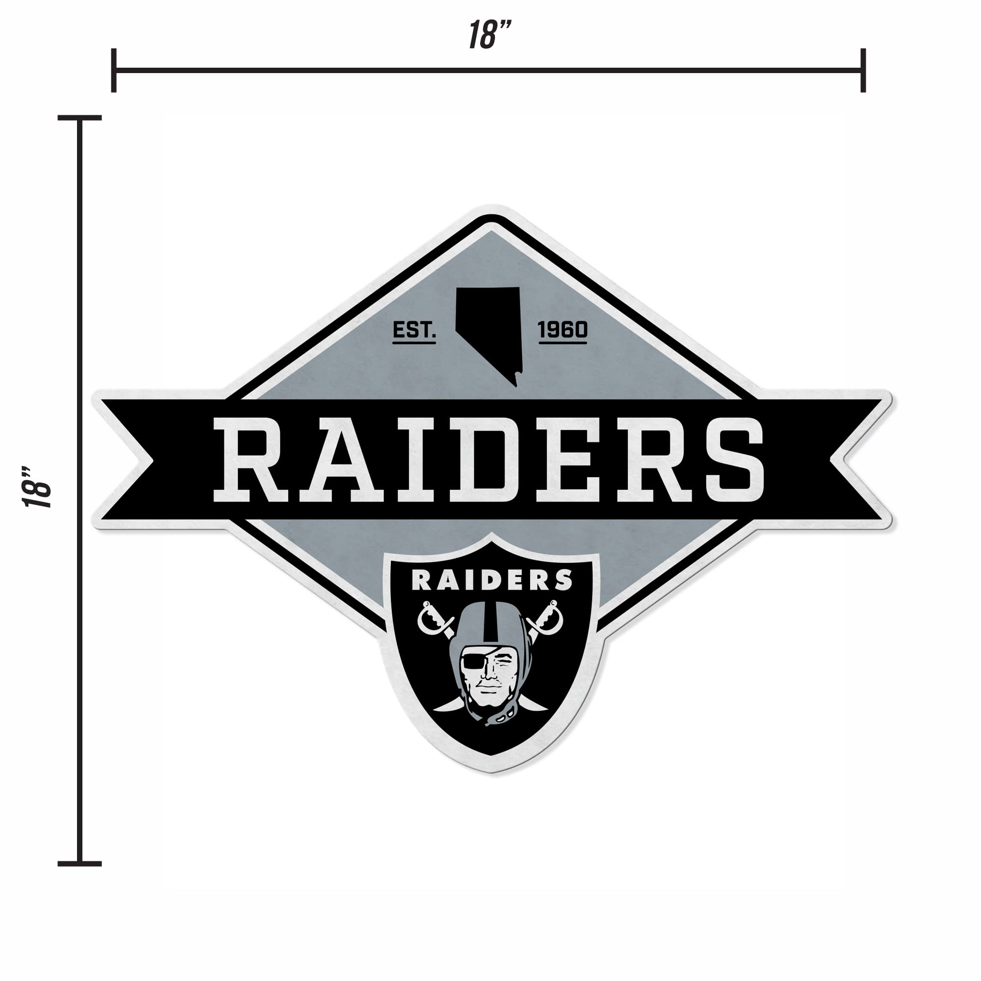 NFL Football Diamond Shape Cut Pennant - Soft Felt Team Banner for Home Decor, Living Room & Game Room - Easy to Hang Wall Decor for Football Fans & Sports Enthusiasts