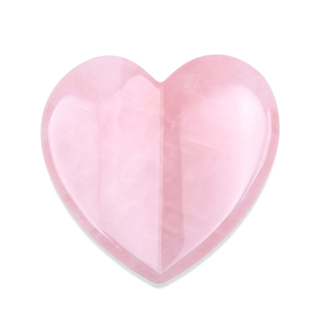 2.95 Inch Rose Quartz Gua Sha Tool & Jade Roller Set - Heart Shaped Essential Oil Massage Stone for Face Sculpting, Slimming & Firming | Pink Crystal Facial Scraping Massager for Skincare & Relaxation (Perfect for Home Spa, Self-Care Routine & Beauty Therapy)