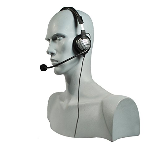 Andrea Communications NC-181VM USB On-Ear Monaural Computer Headset with Noise-Canceling Mic, In-Line Volume/Mute Controls & Built-in Sound Card - Black/Grey/Silver - Perfect for Call Centers, Online Meetings & Remote Work