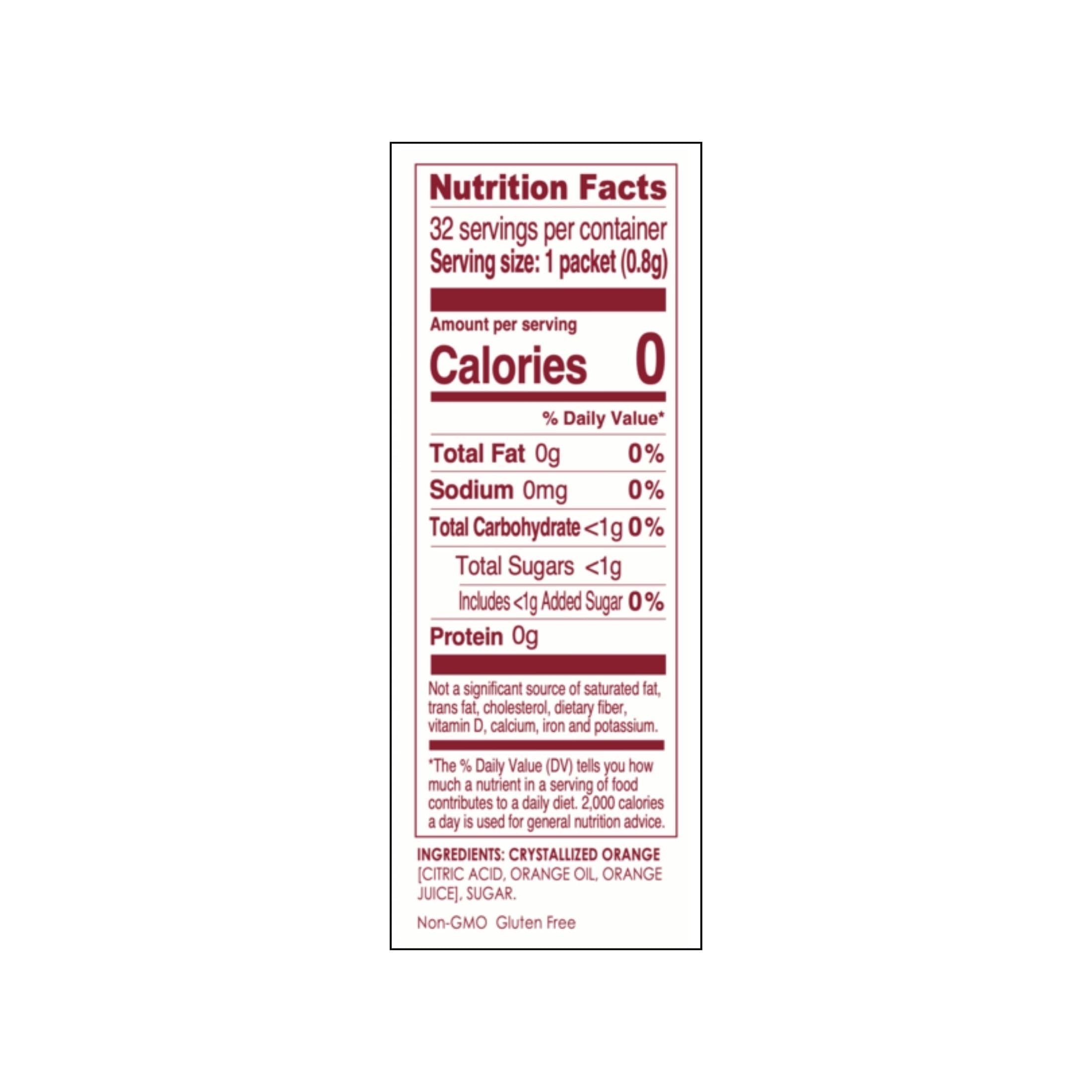 TRUE ORANGE Water Enhancer (32 Packets) | Zero Calorie, Sugar Free Natural Orange Flavoring | Made with Real Oranges for Water, Bottled Water, Iced Tea & Recipes | Perfect for Hydration, Weight Loss & Healthy Lifestyle