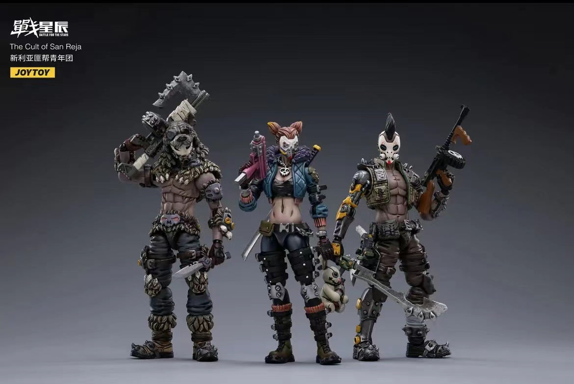 JOYTOY 1/18 Scale Action Figure Set (3PCS) - The Cult of San Reja Ailie Jack Neil Collectible Figures for Display & Role-Playing Games | Perfect for Collectors & Gift Giving
