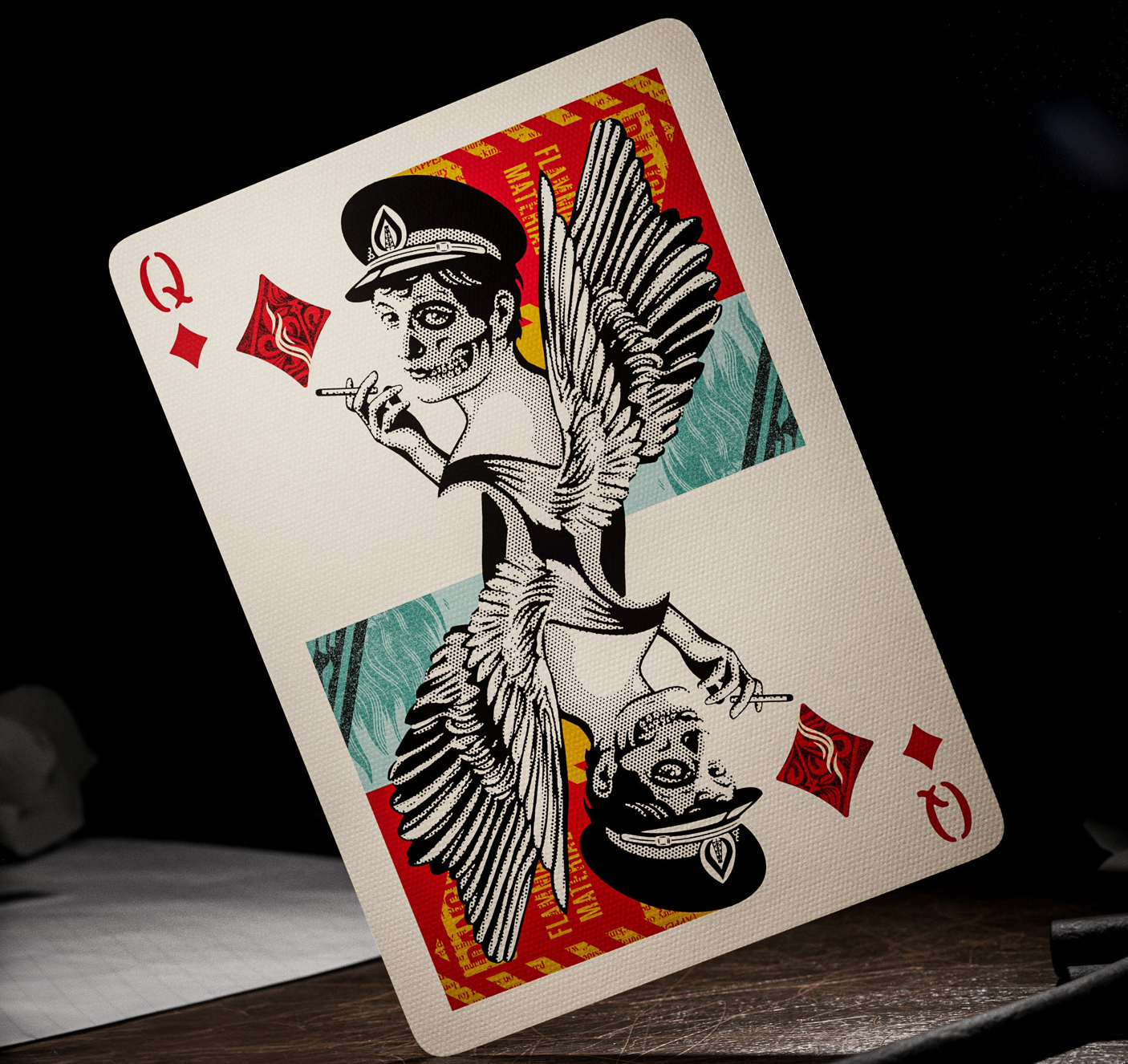 Obey Playing Cards - Premium Red Deck for Poker, Magic Tricks & Card Games | Perfect for Parties, Casino Nights & Collectors