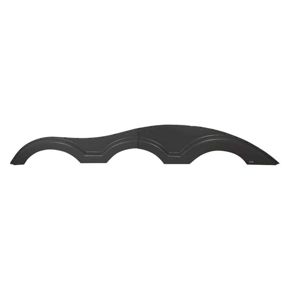 ICON Fender Skirt Triple Keystone FS1000 Black LH - Heavy Duty Truck Fender Flares for Semi Trucks & Trailers - Perfect for Off-Road Protection & Custom Vehicle Styling