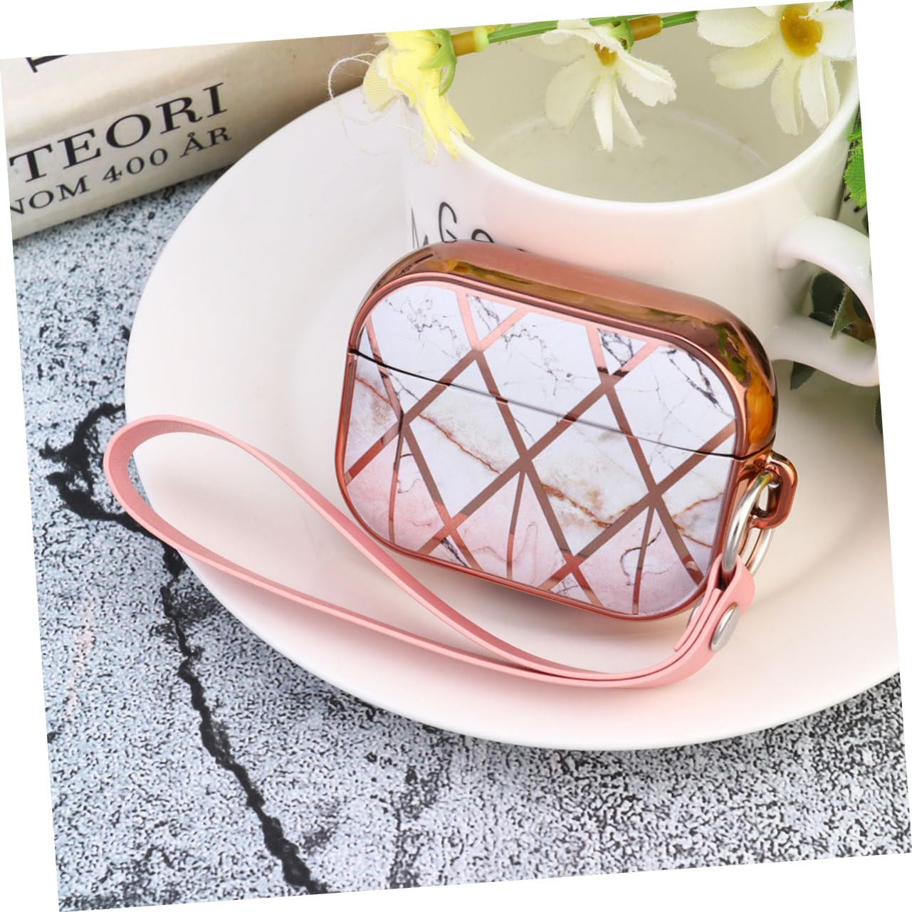 Premium Travel Headphones Case - Durable Protective Cover for Earphones with Electroplated Design | Perfect for Airplane, Commuting & Outdoor Use
