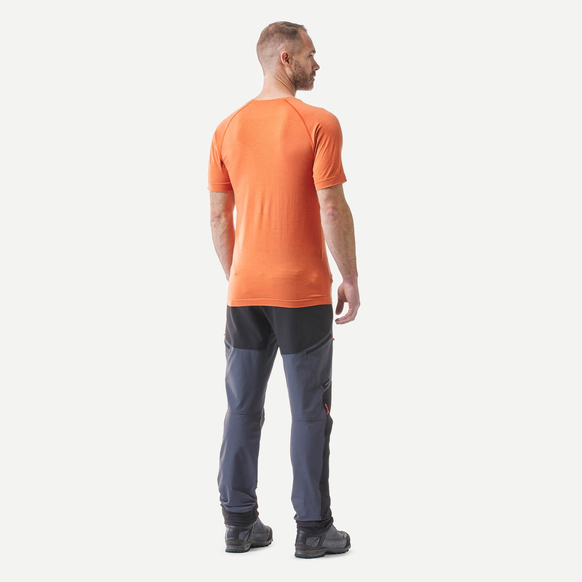 Simond Men's MT900 Seamless Merino Wool T-Shirt - Lightweight Base Layer for Hiking, Camping & Outdoor Activities - Moisture Wicking & Odor Resistant Performance Shirt