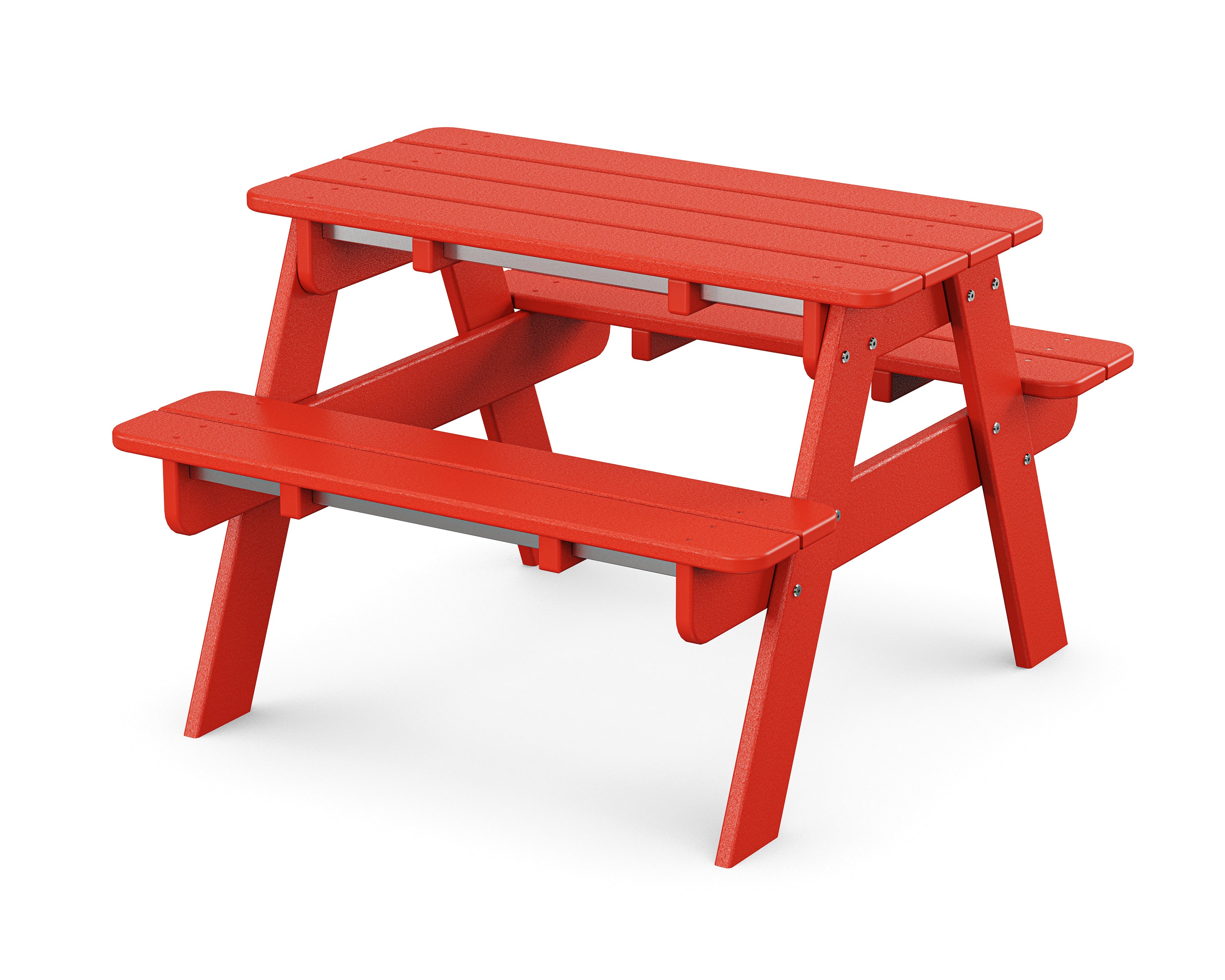 POLYWOOD Kids Picnic Table - Outdoor Durable Plastic Children's Picnic Bench Set for Backyard, Park & Playground - Perfect for Family Gatherings, Birthday Parties & Outdoor Dining