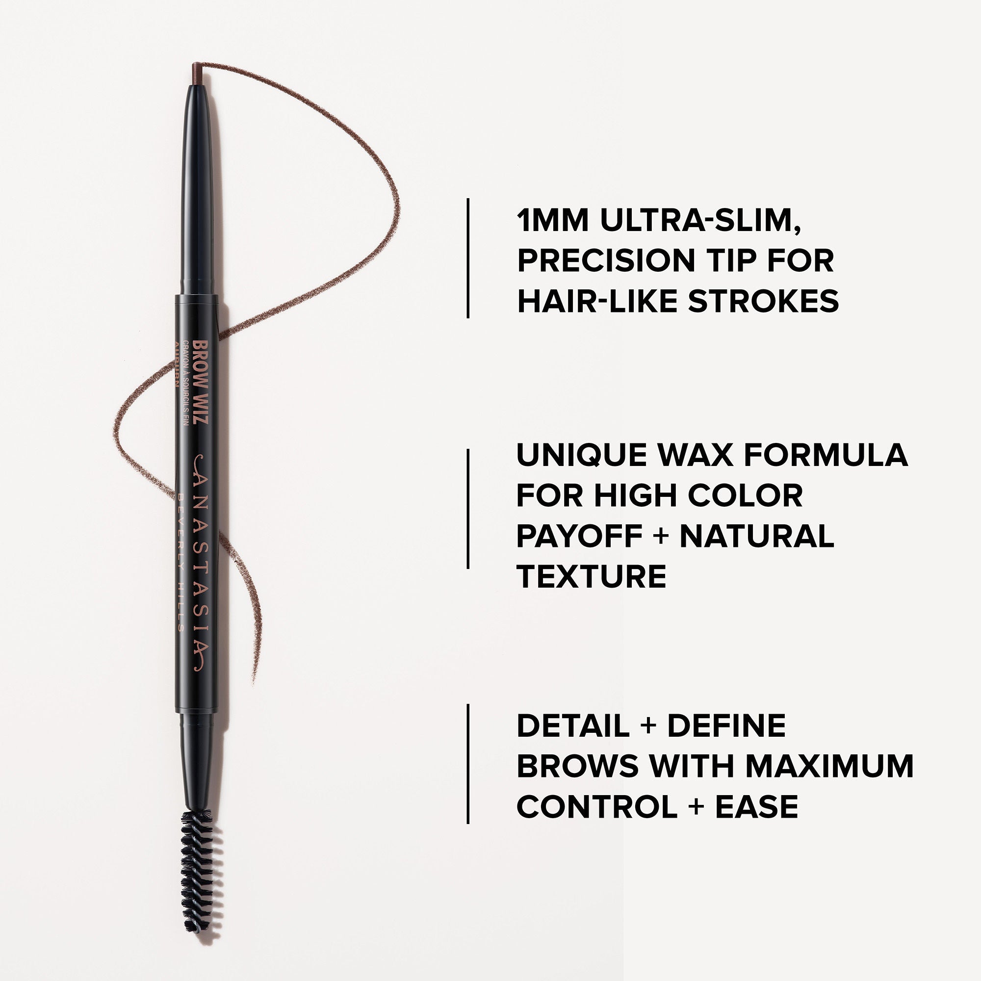 Anastasia Beverly Hills Brow Wiz Ultra Slim Precision Brow Pencil - Waterproof Eyebrow Pencil for Natural Looking Brows - Perfect for Everyday Makeup & Professional Use