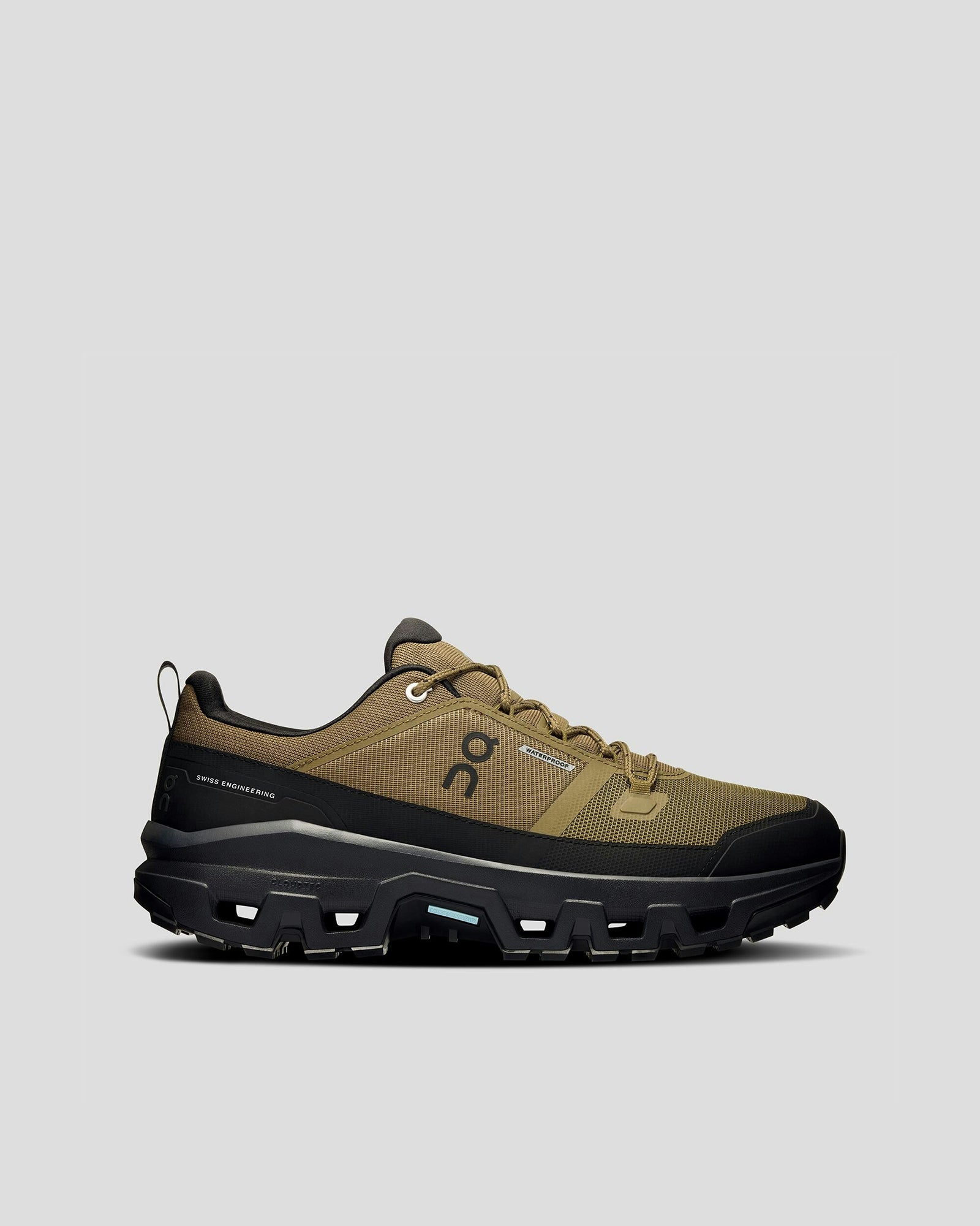 Men's On Cloudrock Low Hiking Shoes - Lightweight Waterproof Trail Running Shoes for Men - Hunter/Black - Perfect for Outdoor Adventures, Hiking & Daily Wear