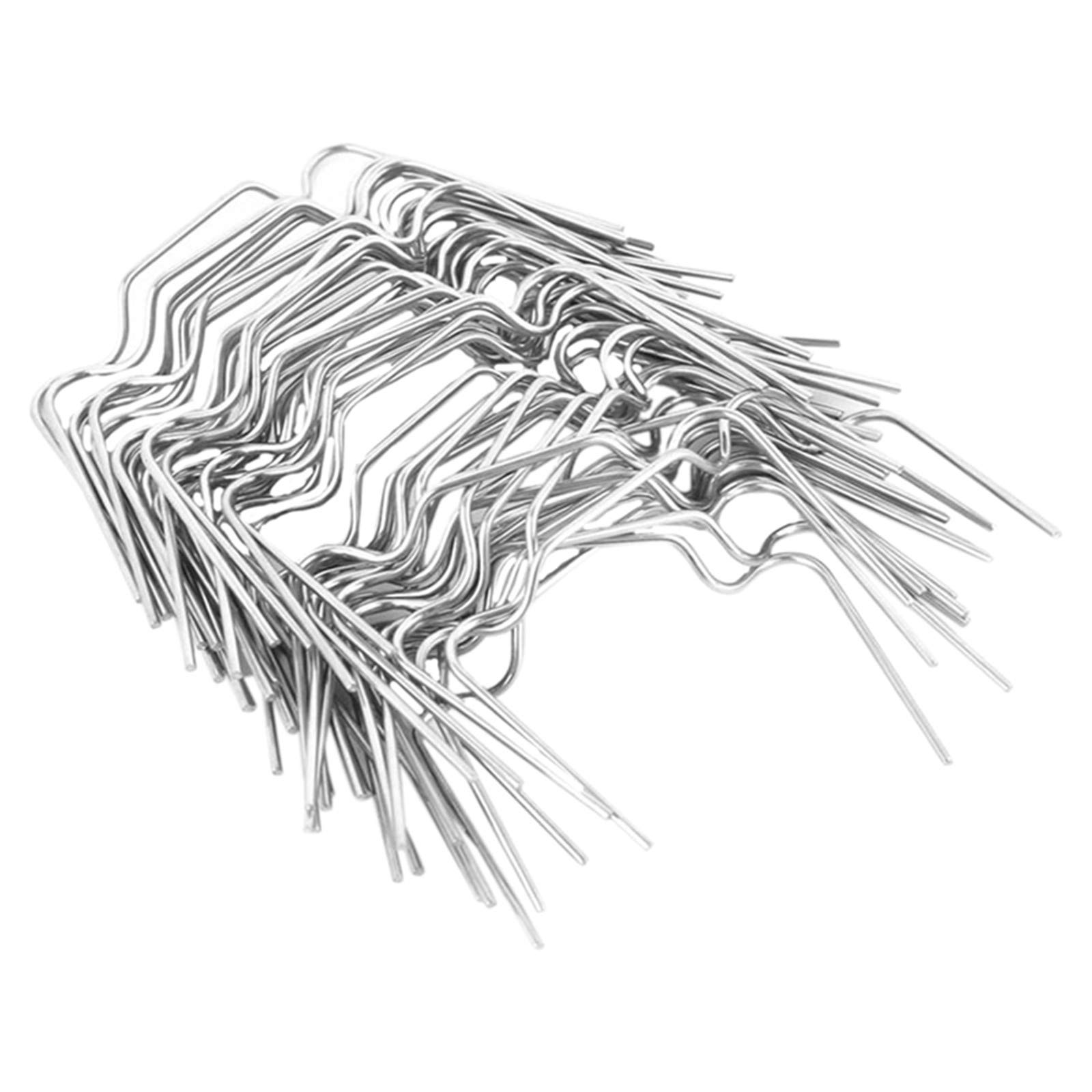 100 Pcs Stainless Steel Greenhouse Glazing Clips - Secure Glass Panels for Greenhouses, Cold Frames & DIY Projects - Durable W Clips for Gardening & Plant Protection