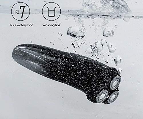 3D Rechargeable Waterproof IPX7 Electric Shaver for Men - Cordless Wet & Dry Rotary Shaving Razor with Time Display & Travel Case - Perfect for Home, Gym, and Travel Use