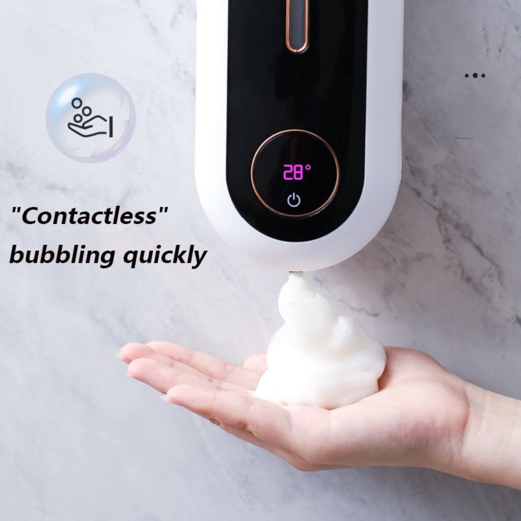 Grafken Smart Digital Display Automatic Soap Dispenser - USB Rechargeable, Touch-Free Induction for Kitchen & Bathroom - Household Hygiene Solution (Color: A) | Perfect for Home, Office, and Public Restrooms
