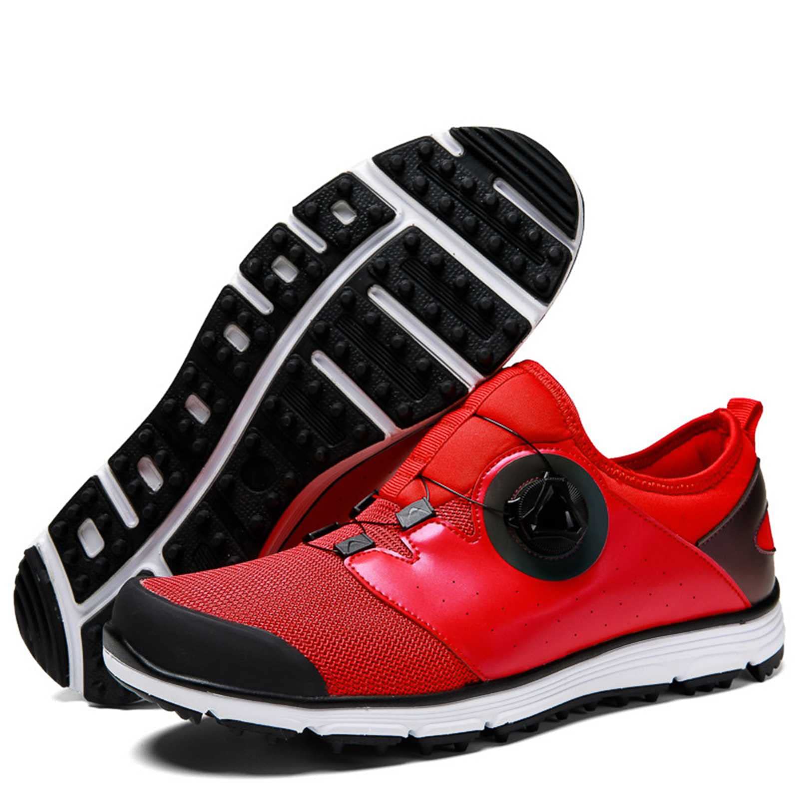 **Men's Waterproof Golf Shoes - Anti-Slip Sports Sneakers with Knobs & Buckle Shoelace for Training & Outdoor Activities**    *(Perfect for Golf, Running, Hiking & Casual Wear - Lightweight & Breathable Design for All-Day Comfort)*