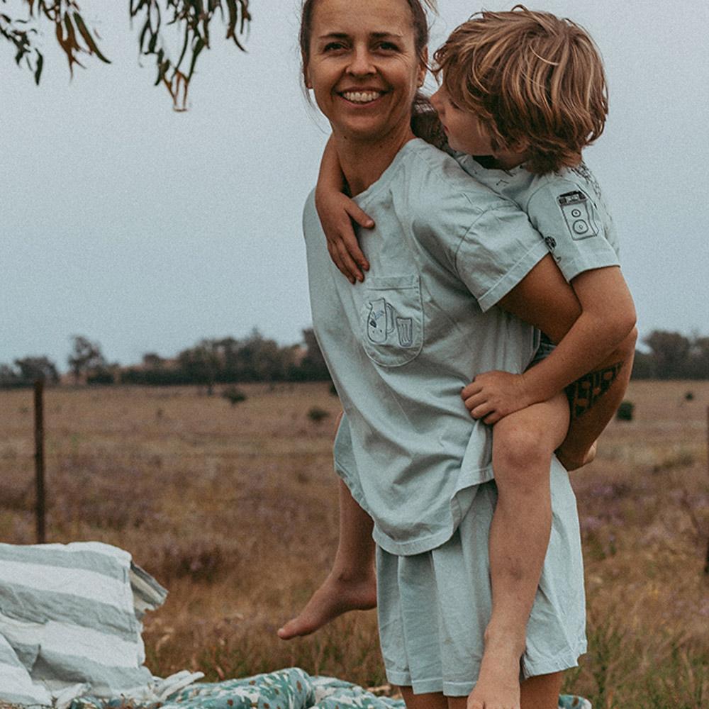 Women's Duck Egg Blue 'Story of Bedtime' Pajama T-Shirt - Soft Sleepwear for Cozy Nights & Relaxing Evenings