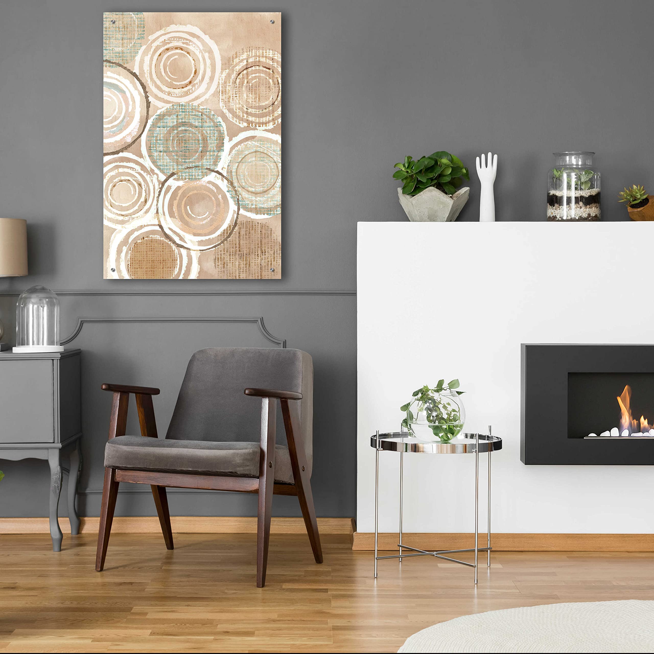 Flora Kouta Woven Baskets III Acrylic Glass Wall Art - 24x36 Inches Modern Home Decor for Living Room, Bedroom & Office