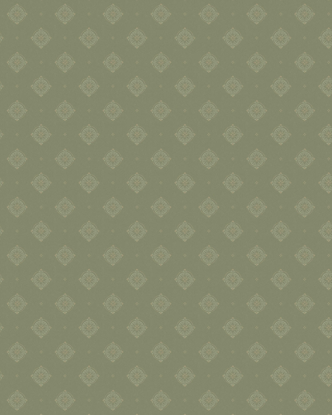 Lim & Handtryck Wallpaper - Gunnebo Castle Green/Gold - Premium Peel & Stick Wallpaper for Living Room, Bedroom, and Home Decor