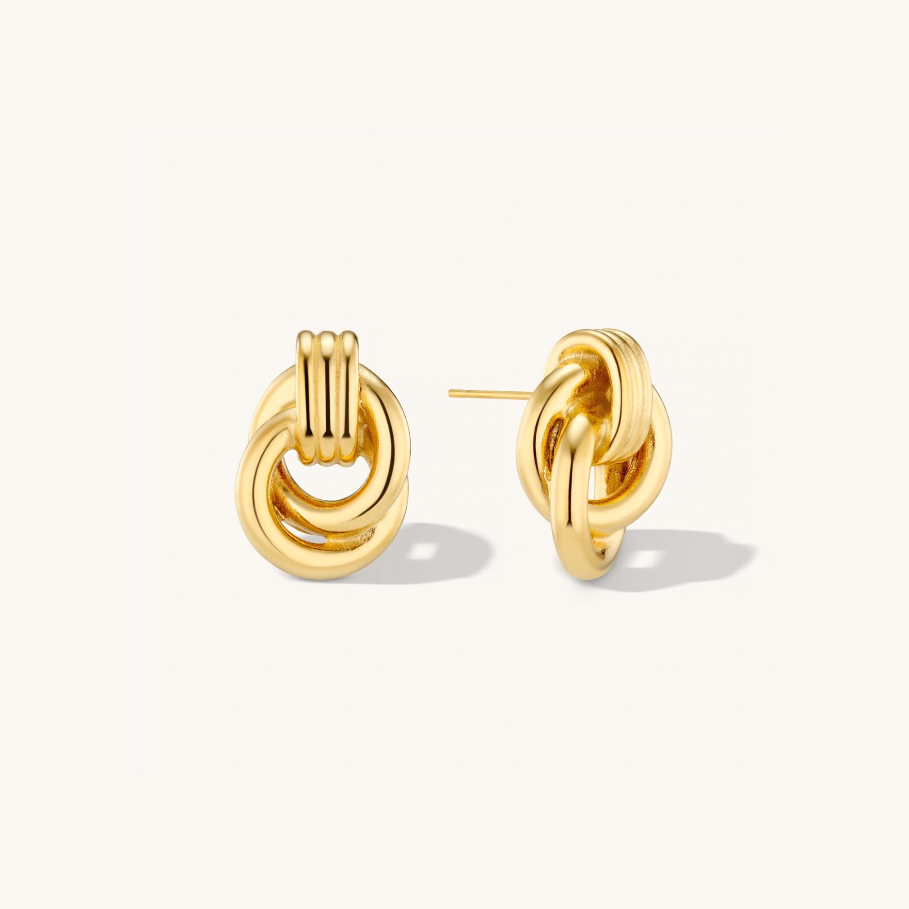 Infinity Stud Earrings for Women - 14K Gold Plated Hypoallergenic Small Hoop Earrings - Perfect for Daily Wear, Work, and Special Occasions