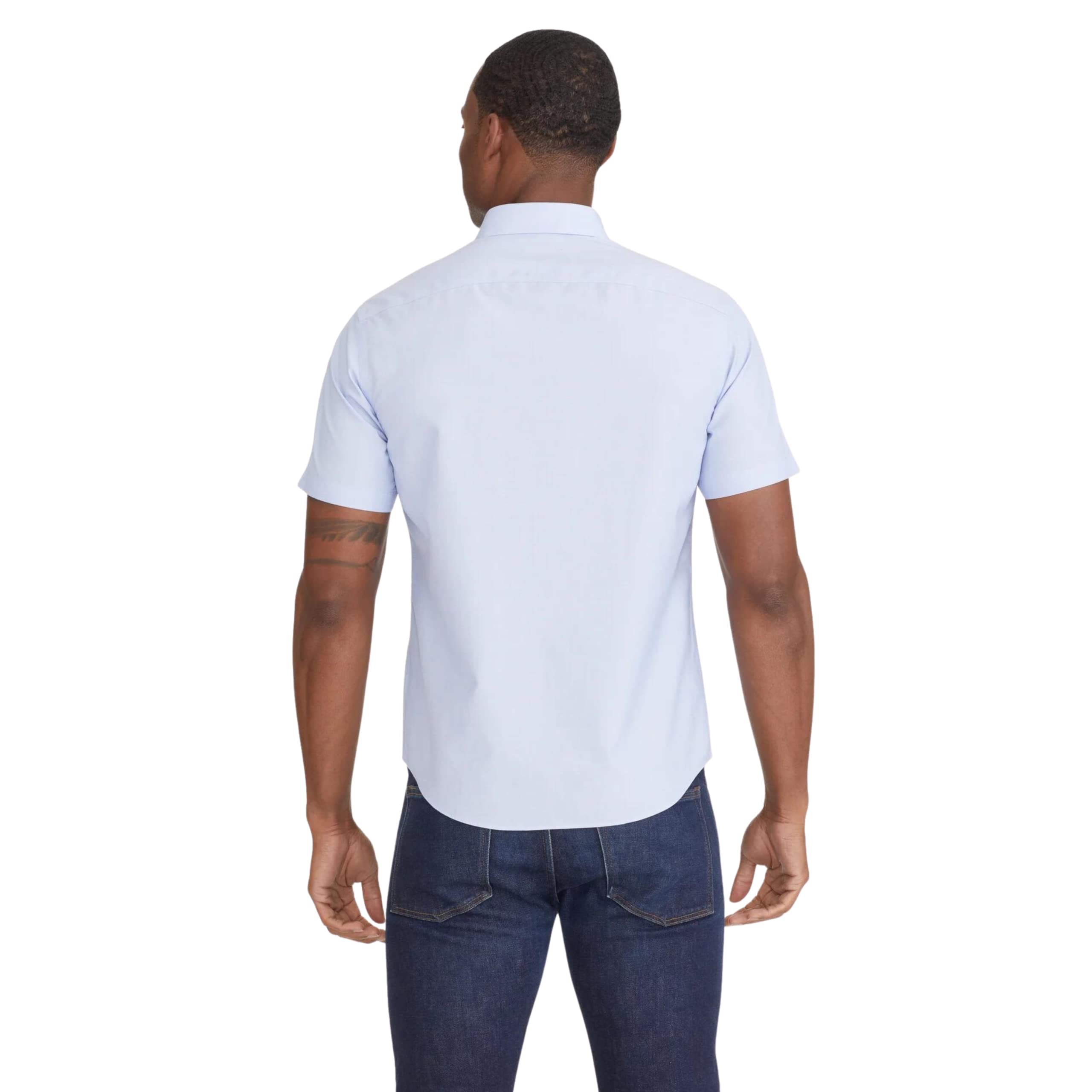 UNTUCKit Hillstowe Wrinkle Free Men's Short Sleeve Casual Shirt - Perfect for Office, Travel & Everyday Wear