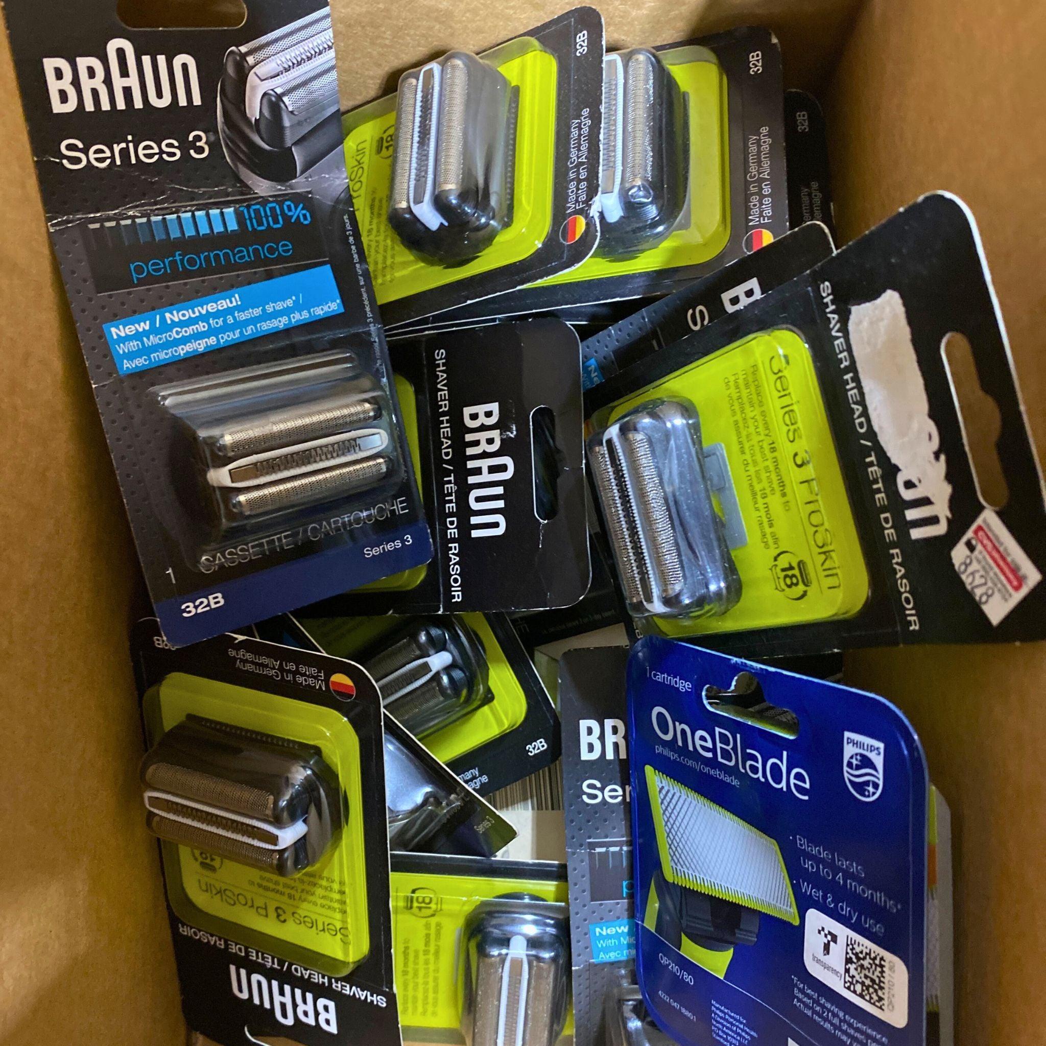 Philips & Braun Shaver Refills Mix - 20 Pcs Replacement Blades for Electric Razors | Perfect for Travel & Daily Grooming