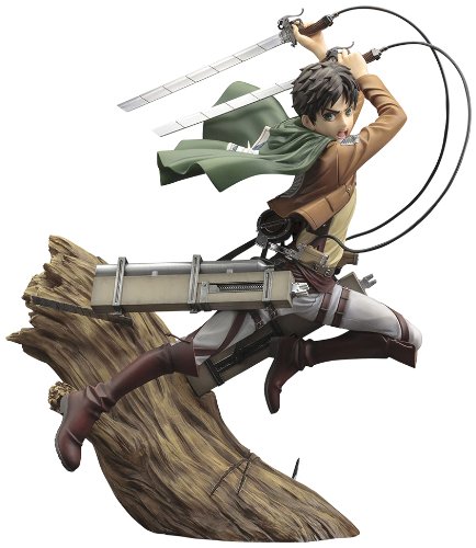 Kotobukiya Attack on Titan Artfx J 1/8 Scale PVC Statue Figure - Eren Yeager Collectible Anime Figure for Display & Gift - Perfect for Anime Fans, Home Decor, and Office Display