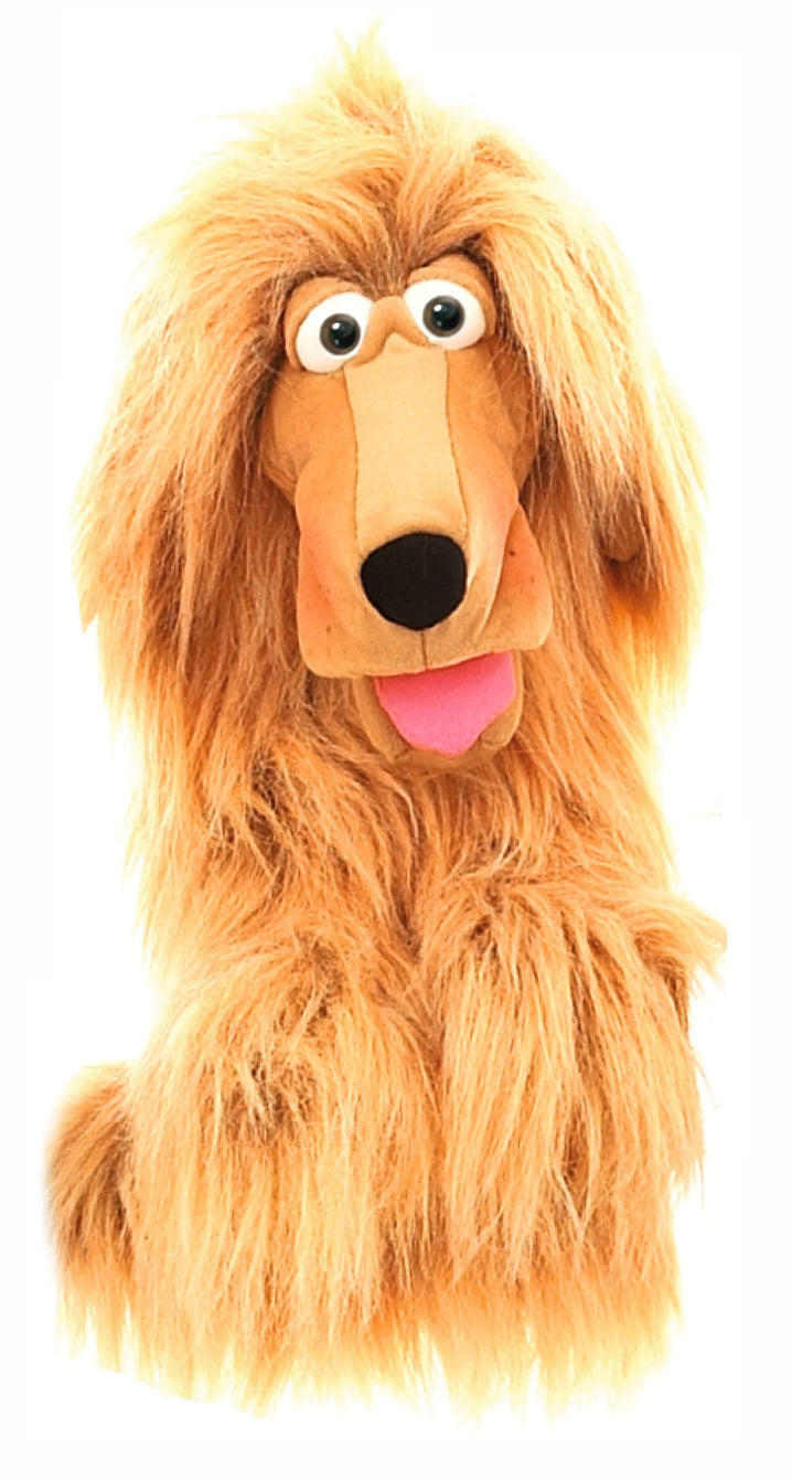 50cm Lulu Shaggy Dog Hand Puppet - Soft Plush Animal Puppet Toy for Kids, Interactive Storytelling & Role Play - Perfect for Classroom, Home & Puppet Shows (Code 205)