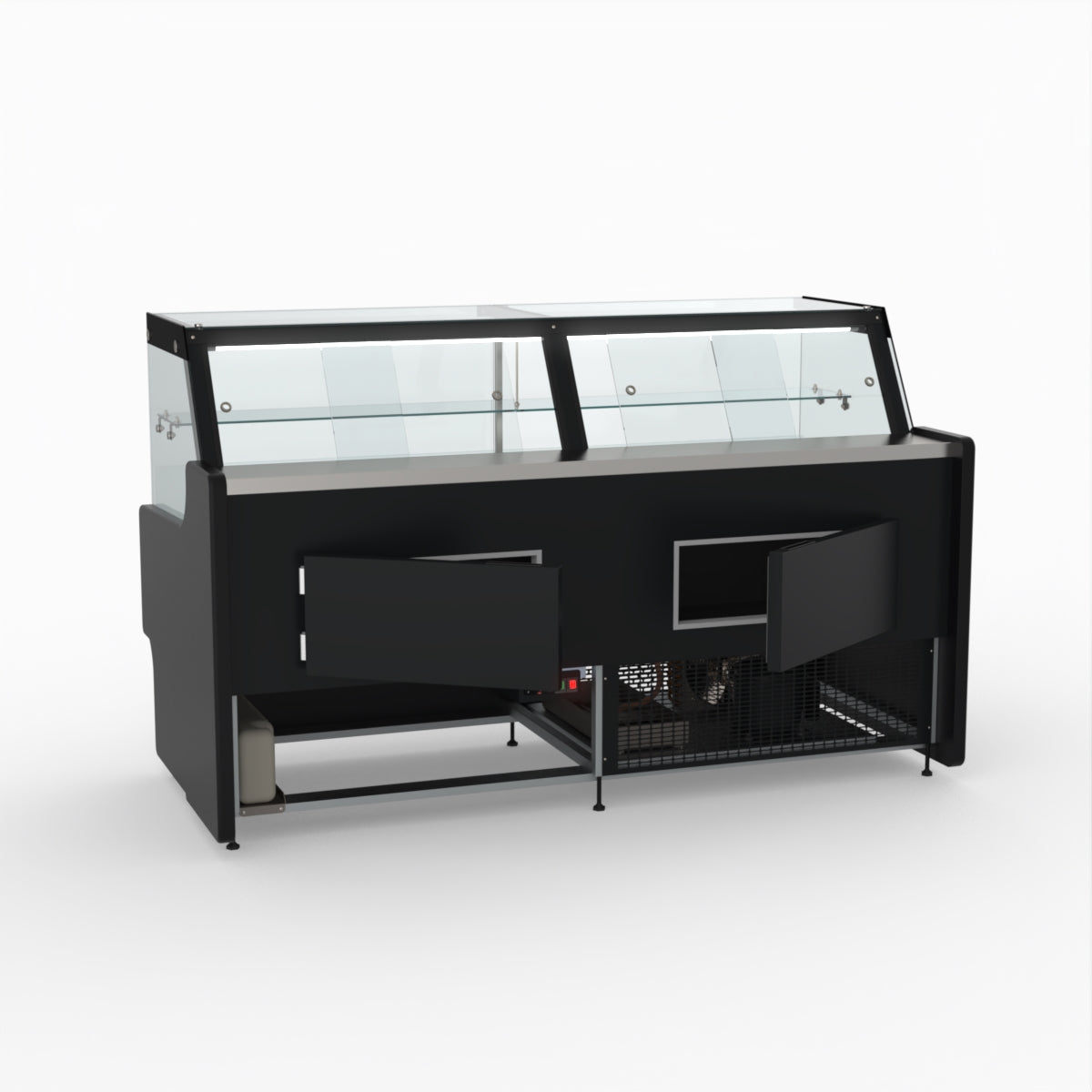 2 Meter AG Deli Showcase Glass Display Case - Perfect for Supermarkets, Delis & Bakeries to Showcase Fresh Food & Pastries