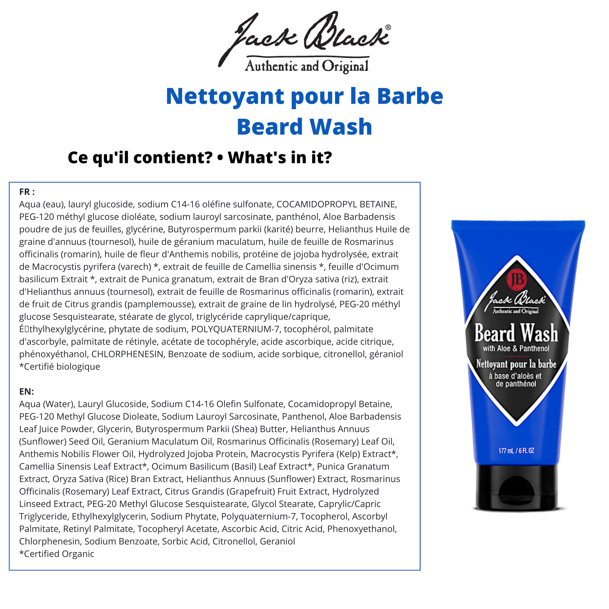 Jack Black Beard Wash & Conditioner for Men - Hydrating & Softening Beard Care Kit with Natural Ingredients | Perfect for Daily Grooming & Gift for Him