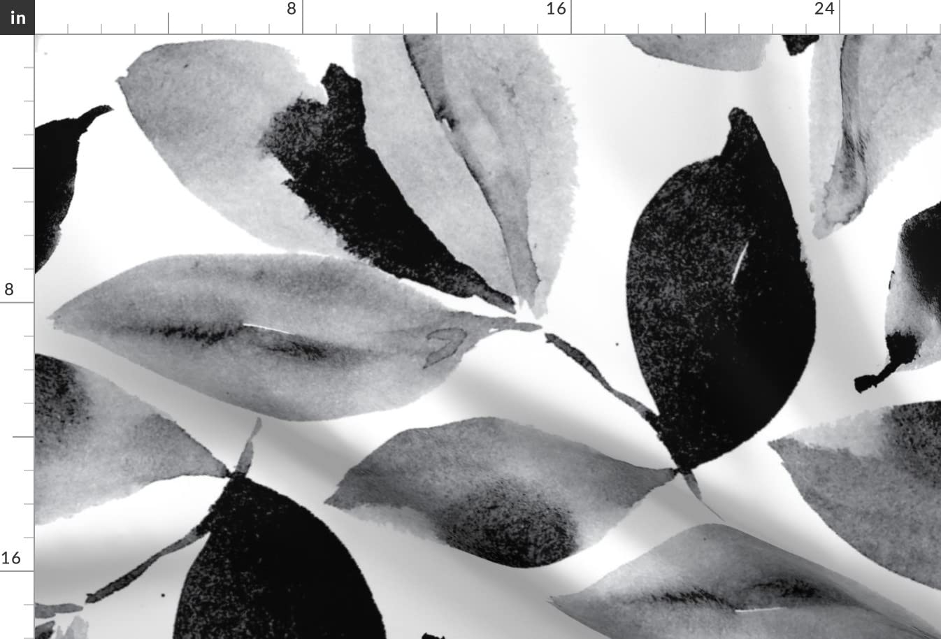 Pretty Flower Painterly Black White Floral Print Upholstery Velvet Fabric by The Yard - Spring Neutral Home Decor, Apparel & DIY Projects | Perfect for Curtains, Pillows, Dresses & Crafting